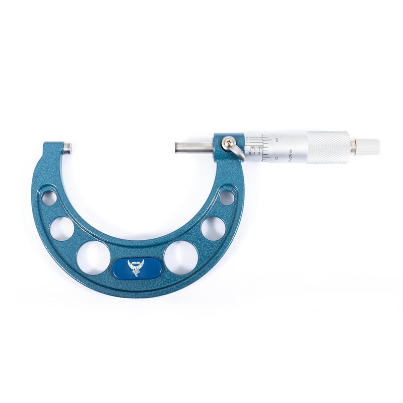 PEC TOOLS 2-3” Outside Micrometer, Industrial-Grade Precision Measuring Tool, Hardened Steel, High-Accuracy Micrometer with Ratchet Stop & Carbide-Tipped Measuring Faces for Machining & Engineering - Image 1